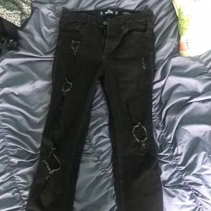 Black ripped jeans